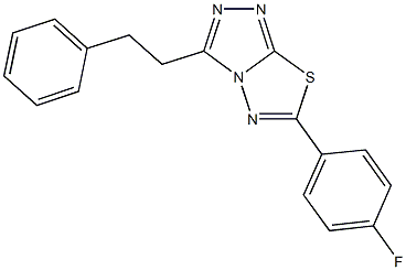 6-(4-fluorophenyl)-3-(2-phenylethyl)[1,2,4]triazolo[3,4-b][1,3,4]thiadiazole Struktur