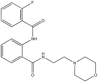 2-[(2-fluorobenzoyl)amino]-N-[2-(4-morpholinyl)ethyl]benzamide Struktur