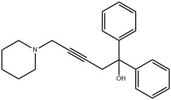 1,1-diphenyl-5-(1-piperidinyl)-3-pentyn-1-ol Struktur