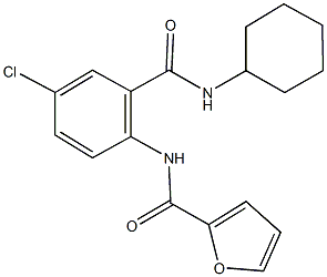 N-{4-chloro-2-[(cyclohexylamino)carbonyl]phenyl}-2-furamide Struktur