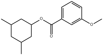 3,5-dimethylcyclohexyl 3-methoxybenzoate Struktur