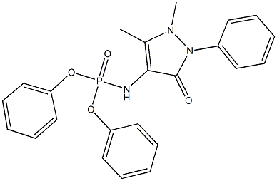 diphenyl 1,5-dimethyl-3-oxo-2-phenyl-2,3-dihydro-1H-pyrazol-4-ylamidophosphate Struktur