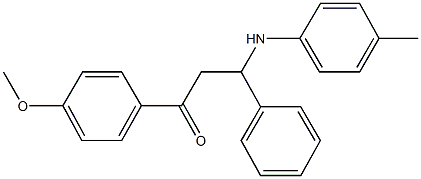 1-(4-methoxyphenyl)-3-phenyl-3-(4-toluidino)-1-propanone Struktur