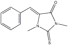 5-benzylidene-1,3-dimethyl-2-thioxo-4-imidazolidinone Struktur