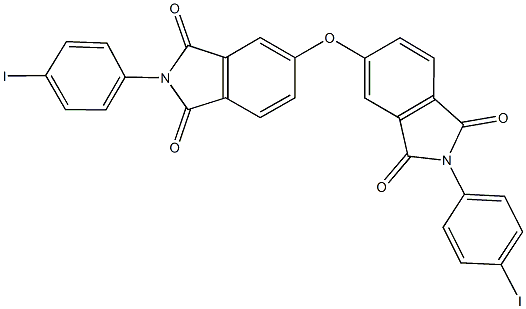 2-(4-iodophenyl)-5-{[2-(4-iodophenyl)-1,3-dioxo-2,3-dihydro-1H-isoindol-5-yl]oxy}-1H-isoindole-1,3(2H)-dione Struktur