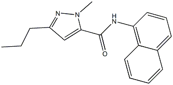 1-methyl-N-(1-naphthyl)-3-propyl-1H-pyrazole-5-carboxamide Struktur