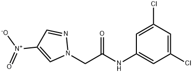 N-(3,5-dichlorophenyl)-2-{4-nitro-1H-pyrazol-1-yl}acetamide Struktur