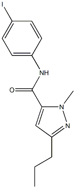 N-(4-iodophenyl)-1-methyl-3-propyl-1H-pyrazole-5-carboxamide Struktur