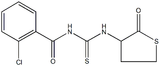 N-(2-chlorobenzoyl)-N'-(2-oxotetrahydro-3-thienyl)thiourea Struktur