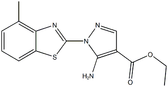 ethyl 5-amino-1-(4-methyl-1,3-benzothiazol-2-yl)-1H-pyrazole-4-carboxylate Struktur