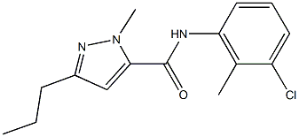 N-(3-chloro-2-methylphenyl)-1-methyl-3-propyl-1H-pyrazole-5-carboxamide Struktur