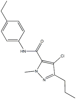 4-chloro-N-(4-ethylphenyl)-1-methyl-3-propyl-1H-pyrazole-5-carboxamide Struktur