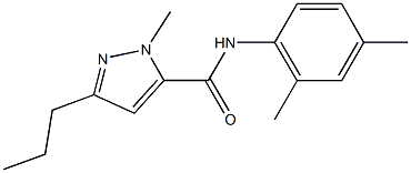 N-(2,4-dimethylphenyl)-1-methyl-3-propyl-1H-pyrazole-5-carboxamide Struktur