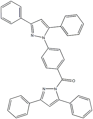 1-[4-(3,5-diphenyl-1H-pyrazol-1-yl)benzoyl]-3,5-diphenyl-1H-pyrazole Struktur