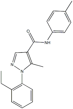 1-(2-ethylphenyl)-5-methyl-N-(4-methylphenyl)-1H-pyrazole-4-carboxamide Struktur