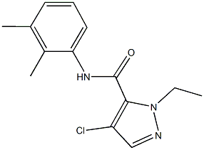 4-chloro-N-(2,3-dimethylphenyl)-1-ethyl-1H-pyrazole-5-carboxamide Struktur