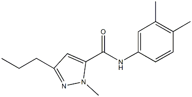 N-(3,4-dimethylphenyl)-1-methyl-3-propyl-1H-pyrazole-5-carboxamide Struktur