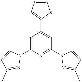 2,6-bis(3-methyl-1H-pyrazol-1-yl)-4-(2-thienyl)pyridine Struktur