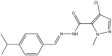 4-chloro-N'-(4-isopropylbenzylidene)-1-methyl-1H-pyrazole-5-carbohydrazide Struktur