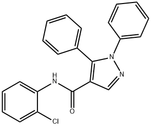 N-(2-chlorophenyl)-1,5-diphenyl-1H-pyrazole-4-carboxamide Struktur