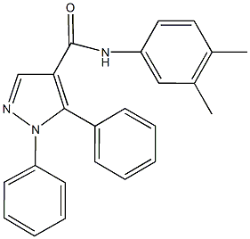 N-(3,4-dimethylphenyl)-1,5-diphenyl-1H-pyrazole-4-carboxamide Struktur