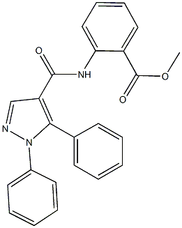 methyl 2-{[(1,5-diphenyl-1H-pyrazol-4-yl)carbonyl]amino}benzoate Struktur