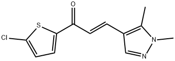 1-(5-chloro-2-thienyl)-3-(1,5-dimethyl-1H-pyrazol-4-yl)-2-propen-1-one Struktur