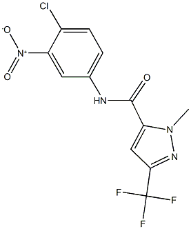 N-{4-chloro-3-nitrophenyl}-1-methyl-3-(trifluoromethyl)-1H-pyrazole-5-carboxamide Struktur