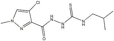 2-[(4-chloro-1-methyl-1H-pyrazol-3-yl)carbonyl]-N-isobutylhydrazinecarbothioamide Struktur