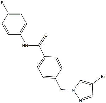 4-[(4-bromo-1H-pyrazol-1-yl)methyl]-N-(4-fluorophenyl)benzamide Struktur