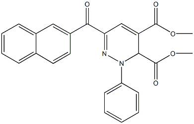 dimethyl 6-(2-naphthoyl)-2-phenyl-2,3-dihydro-3,4-pyridazinedicarboxylate Struktur