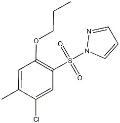 4-chloro-5-methyl-2-(1H-pyrazol-1-ylsulfonyl)phenyl propyl ether Struktur