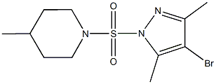 1-[(4-bromo-3,5-dimethyl-1H-pyrazol-1-yl)sulfonyl]-4-methylpiperidine Struktur