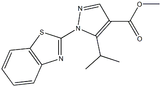 methyl 1-(1,3-benzothiazol-2-yl)-5-isopropyl-1H-pyrazole-4-carboxylate Struktur