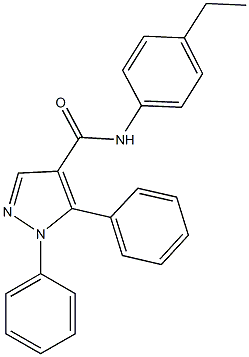 N-(4-ethylphenyl)-1,5-diphenyl-1H-pyrazole-4-carboxamide Struktur