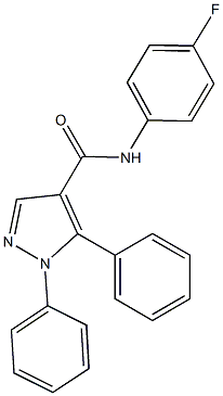 N-(4-fluorophenyl)-1,5-diphenyl-1H-pyrazole-4-carboxamide Struktur