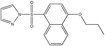 propyl 4-(1H-pyrazol-1-ylsulfonyl)-1-naphthyl ether Struktur