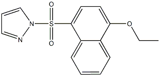 ethyl 4-(1H-pyrazol-1-ylsulfonyl)-1-naphthyl ether Struktur