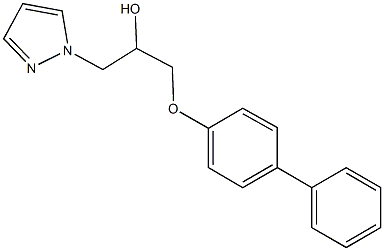 1-([1,1'-biphenyl]-4-yloxy)-3-(1H-pyrazol-1-yl)-2-propanol Struktur