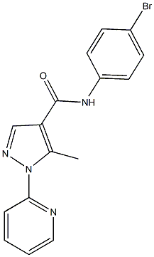 N-(4-bromophenyl)-5-methyl-1-(2-pyridinyl)-1H-pyrazole-4-carboxamide Struktur