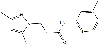 3-(3,5-dimethyl-1H-pyrazol-1-yl)-N-(4-methyl-2-pyridinyl)propanamide Struktur