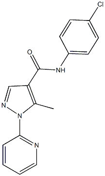 N-(4-chlorophenyl)-5-methyl-1-(2-pyridinyl)-1H-pyrazole-4-carboxamide Struktur