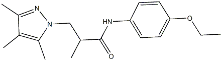 N-(4-ethoxyphenyl)-2-methyl-3-(3,4,5-trimethyl-1H-pyrazol-1-yl)propanamide Struktur