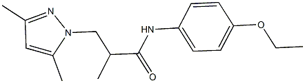 3-(3,5-dimethyl-1H-pyrazol-1-yl)-N-(4-ethoxyphenyl)-2-methylpropanamide Struktur