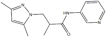 3-(3,5-dimethyl-1H-pyrazol-1-yl)-2-methyl-N-(3-pyridinyl)propanamide Struktur