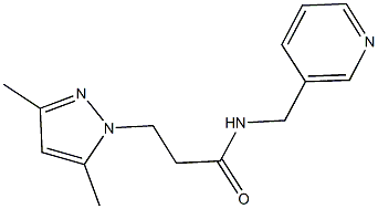 3-(3,5-dimethyl-1H-pyrazol-1-yl)-N-(3-pyridinylmethyl)propanamide Struktur