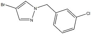 4-bromo-1-(3-chlorobenzyl)-1H-pyrazole Struktur