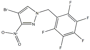 4-bromo-3-nitro-1-(2,3,4,5,6-pentafluorobenzyl)-1H-pyrazole Struktur