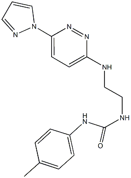 N-(4-methylphenyl)-N'-(2-{[6-(1H-pyrazol-1-yl)-3-pyridazinyl]amino}ethyl)urea Struktur