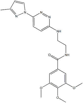 3,4,5-trimethoxy-N-(2-{[6-(3-methyl-1H-pyrazol-1-yl)-3-pyridazinyl]amino}ethyl)benzamide Struktur